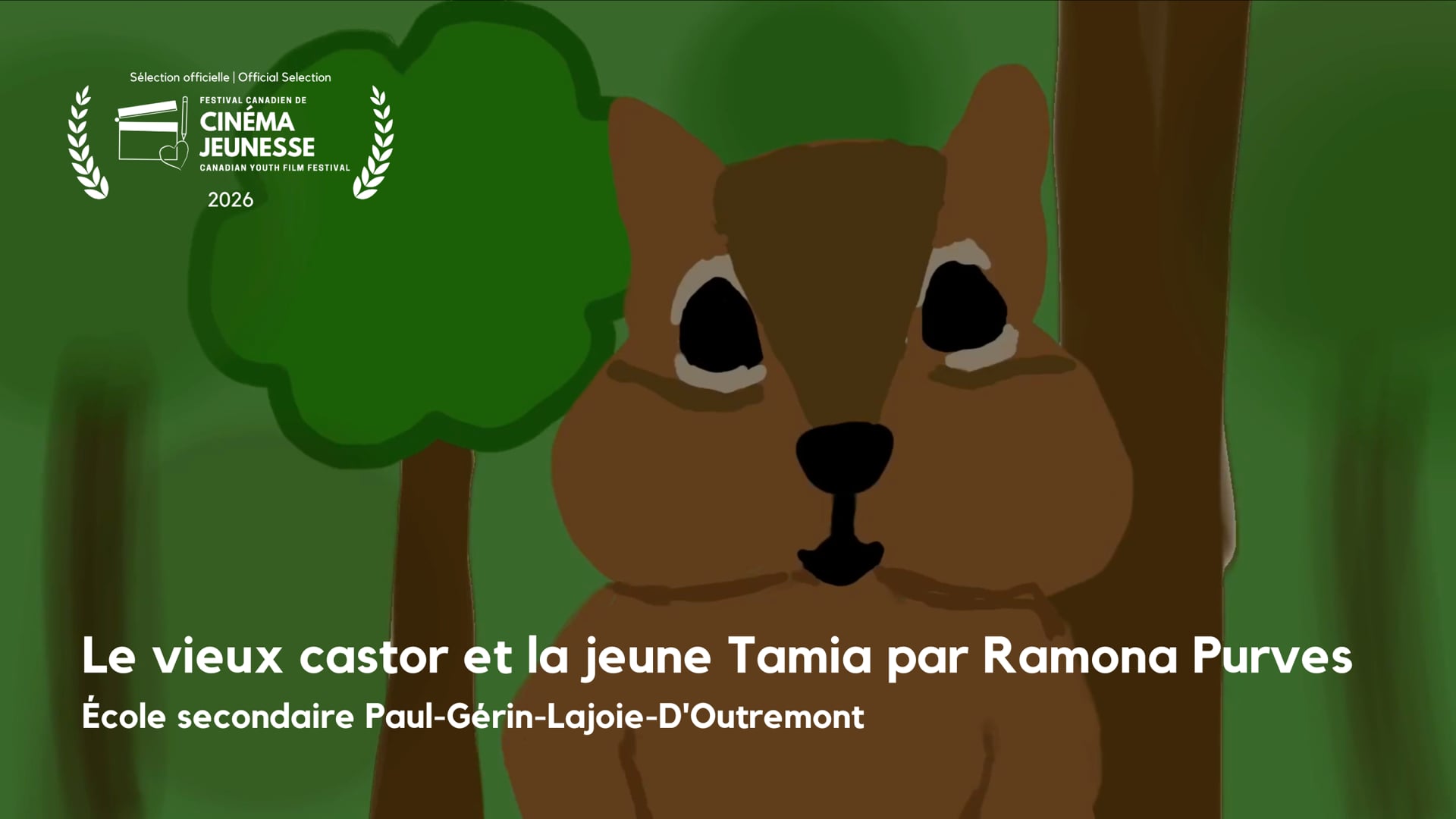 Le vieux castor et la jeune Tamia par Ramona Purves  [PLGO]