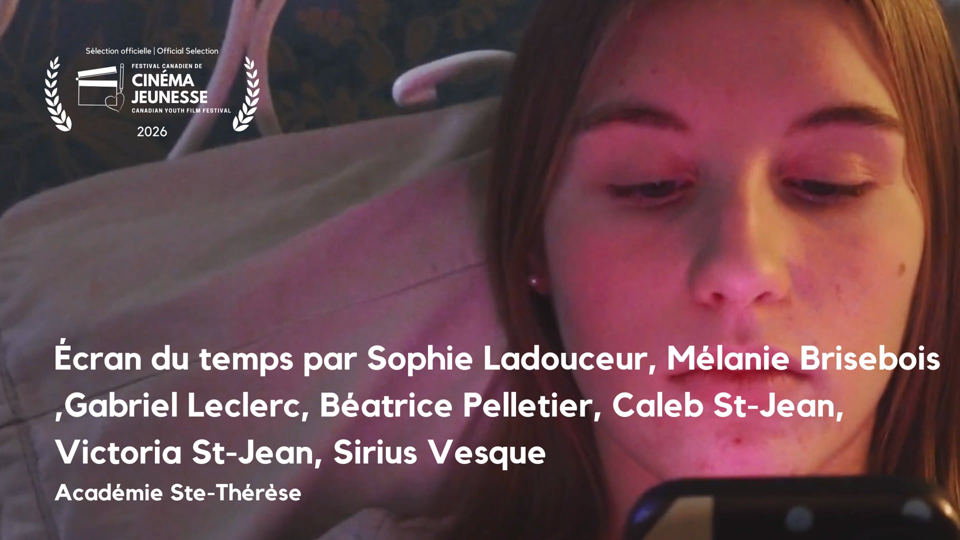 Écran du temps par Sophie Ladouceur, Mélanie Brisebois ,Gabriel Leclerc, Béatrice Pelletier, Caleb et Victoria St-Jean Sirius V