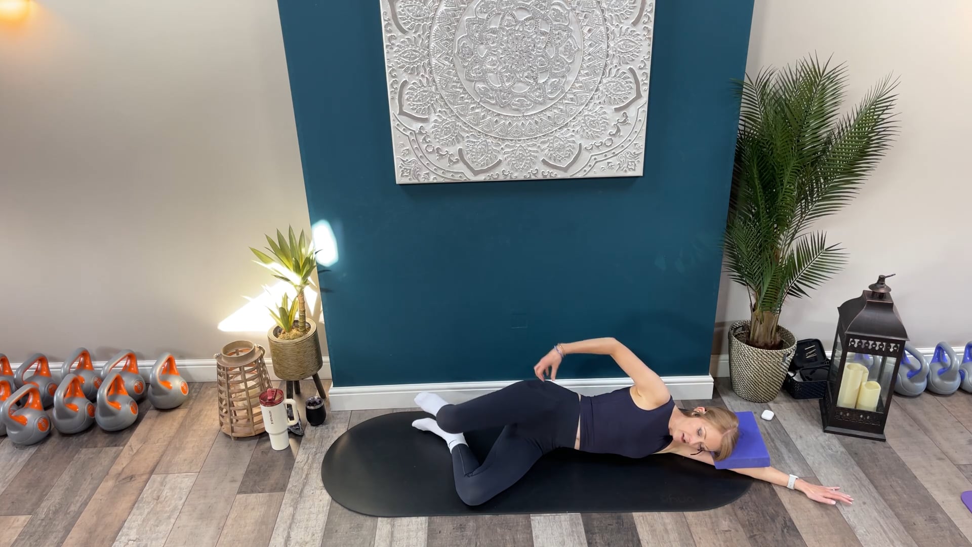 Live pilates class