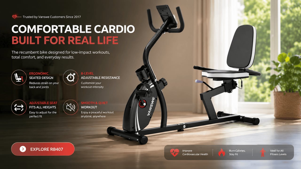 Vanswe RB407 recumbent bike workout