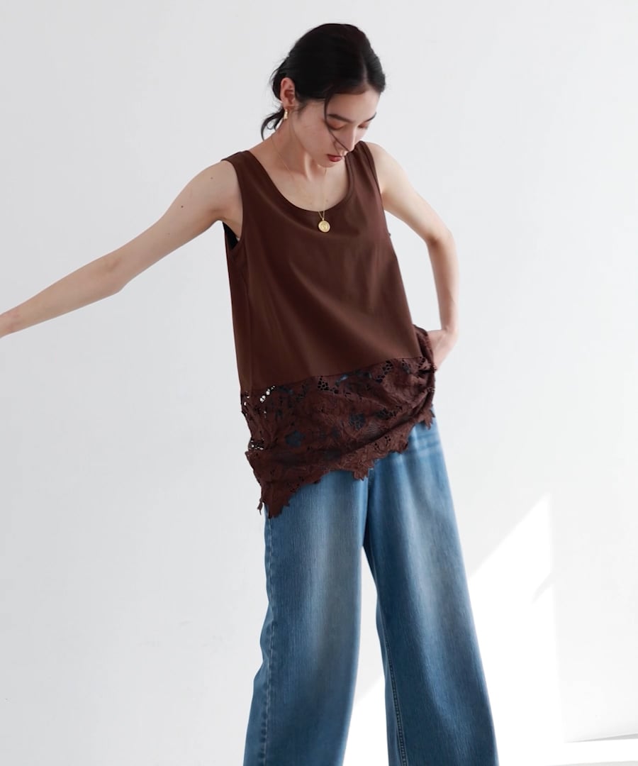 カットデニムストレートパンツ【WEB限定サイズL】 | [公式]バンヤード