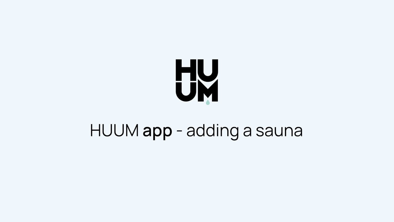 HUUM app adding sauna