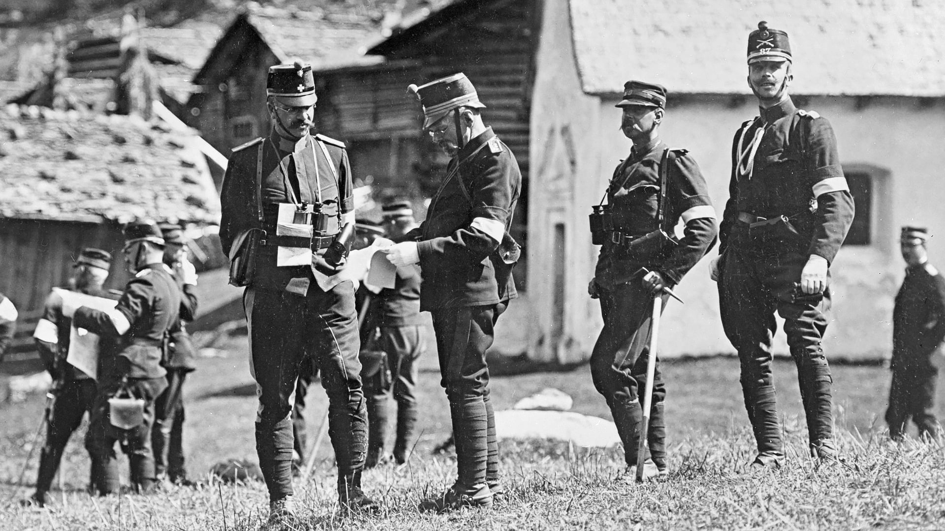 Man&ouml;ver der Schweizer Armee am Lukmanier, 1904