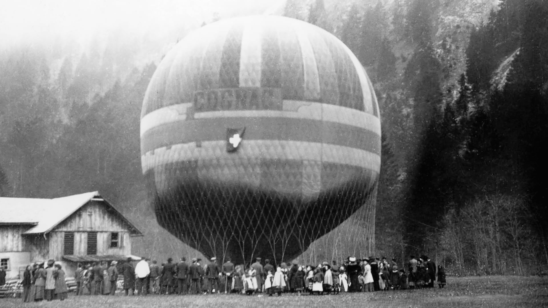 Mit dem Ballon &uuml;ber den T&ouml;di und den  Piz Medel, 1909
