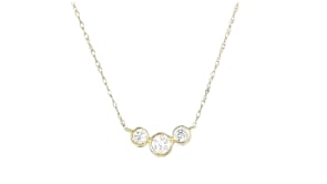 .25 ct. t.w. Bezel-Set Lab-Grown Diamond Trio Necklace in 10kt Yellow Gold