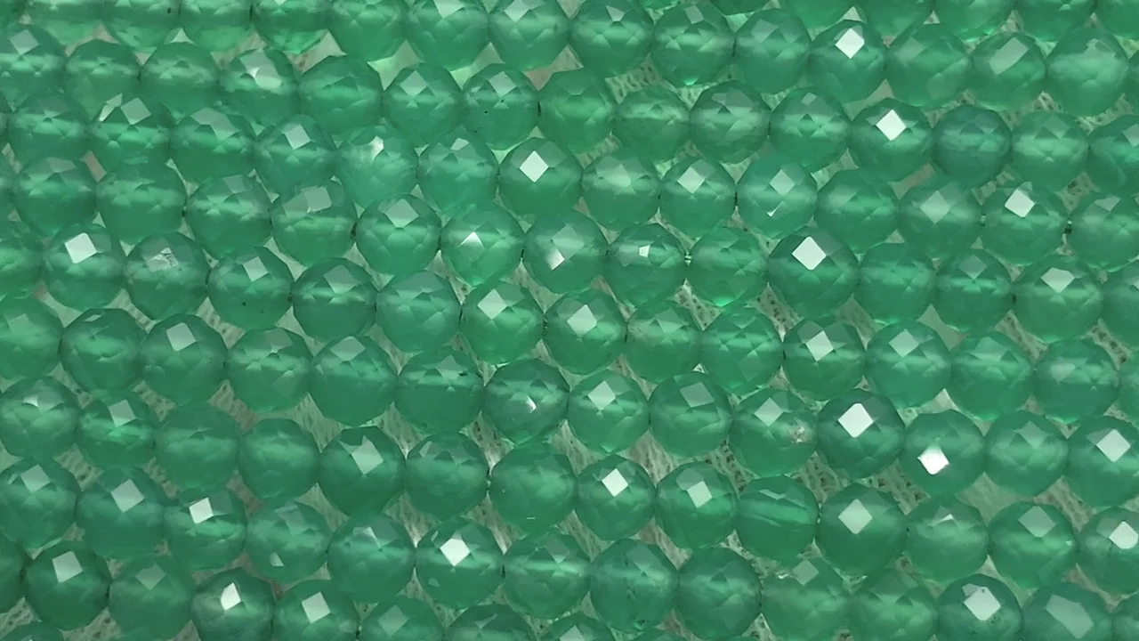 グリーンオニキス ラウンドカット4mm ｜天然石ビーズの卸問屋・通販
