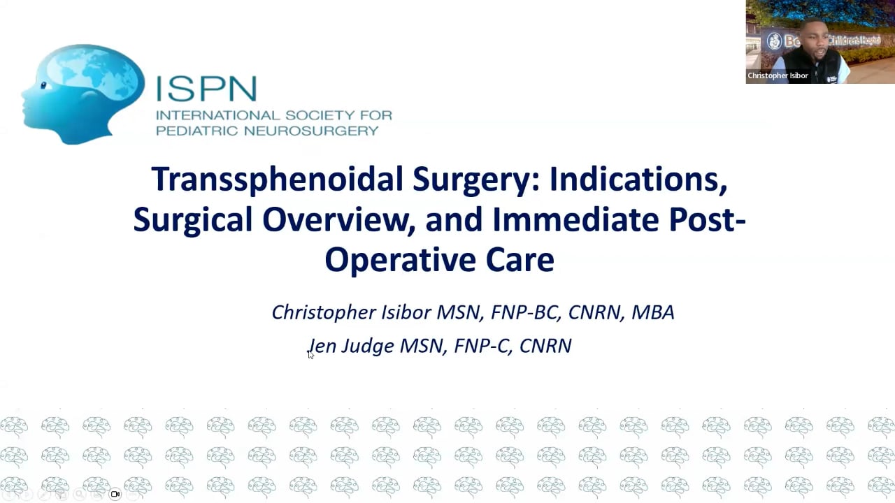 ISPN Nursing Webinar 6/26 – Transsphenoidal Surgery : Indications, Surgical Overview, and Immediate Post – Operative Care