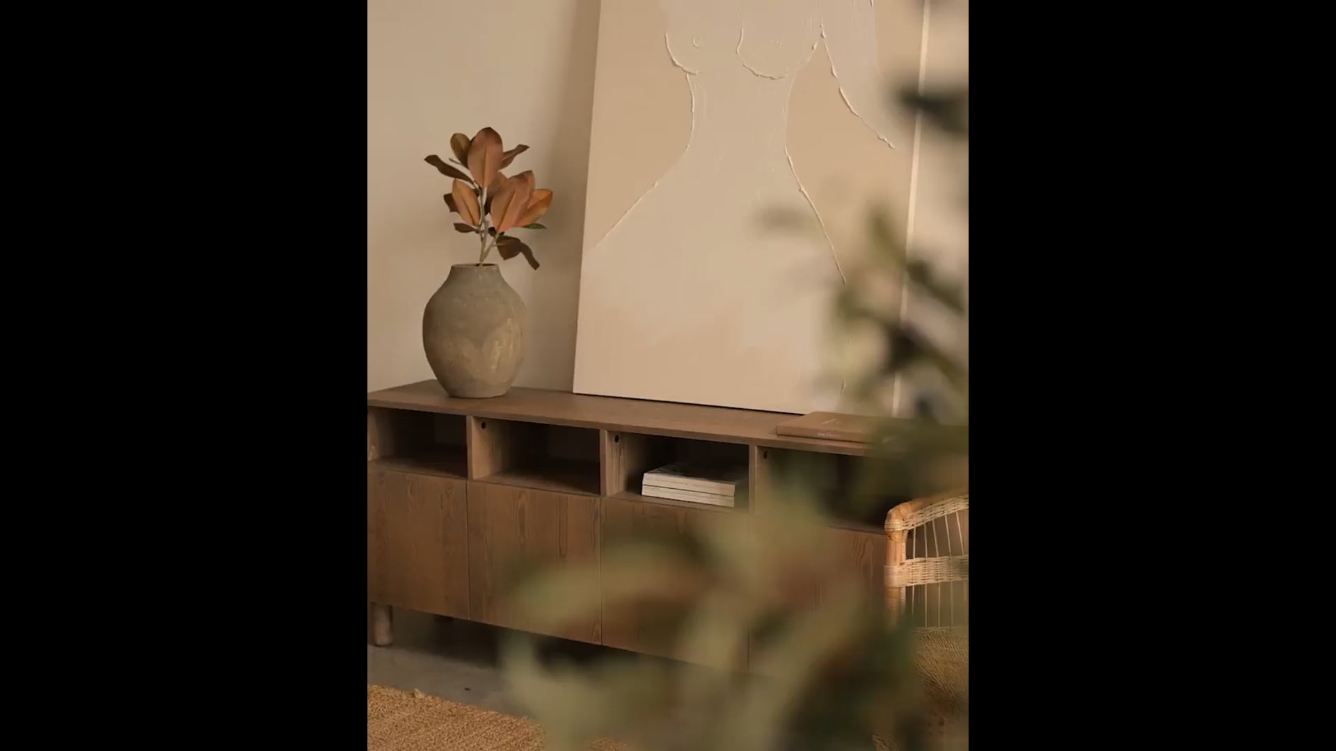 Terra - Sideboard Doors Wood Hazelnut 176x40cm | Decowood