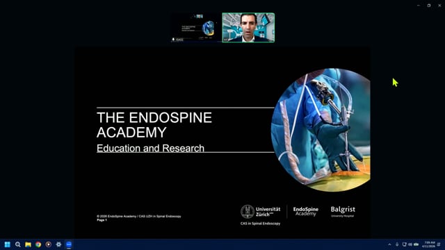 The Endospine Academy: Education and Research