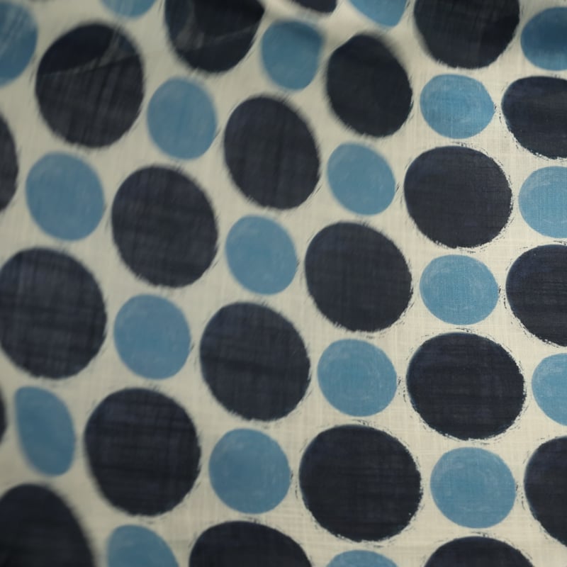 Vidéo: Voile de lin & coton – Pois bleu