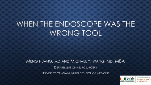When the Endoscope Was the Wrong Tool