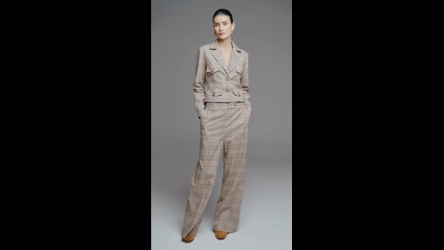 Blazer Xadrez Príncipe de Gales Marina