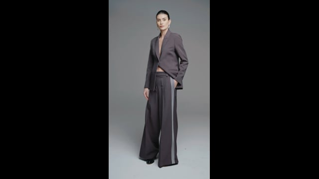 Calça Ampla Chumbo Meghan
