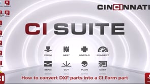 How to convert DXF parts into a CI Form part