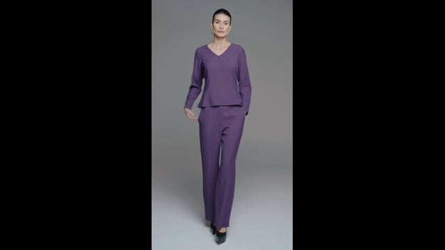 Calça Ampla Crepe Patou Figo Eva