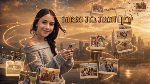 מצגת בת מצווה לירין – כשאתונה פוגשת את הרגע הגדול