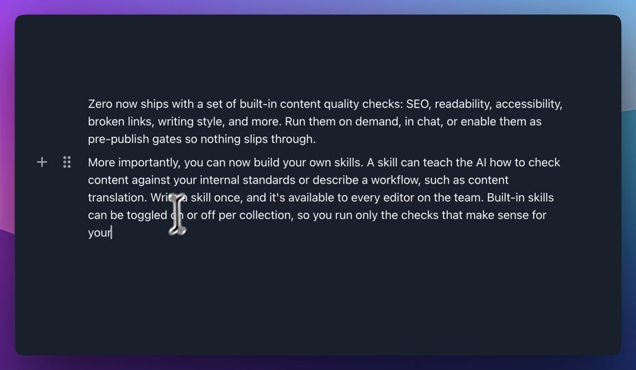 Feature demo