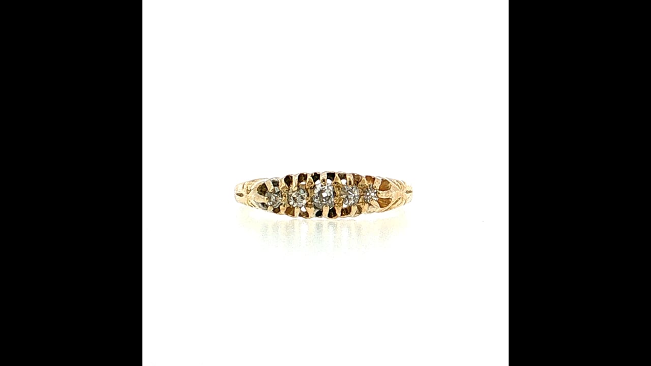 19 Vintage Victorian Diamond Stacking Ring 18k – Filigree Jewelers
