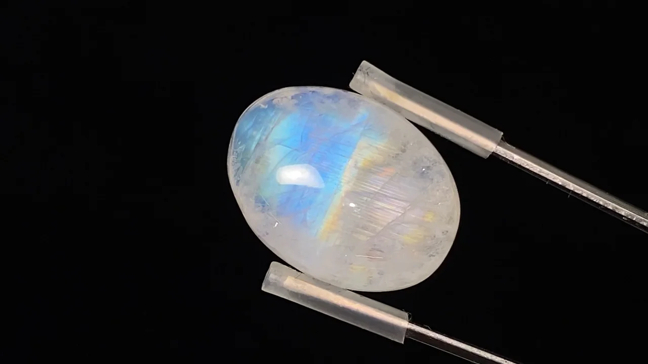 宝石質レインボームーンストーン AAA カボション 1個 NO.86【1点もの