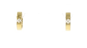 Roberto Coin Love in Verona 18kt Yellow Gold Hoop Earrings with Diamonds