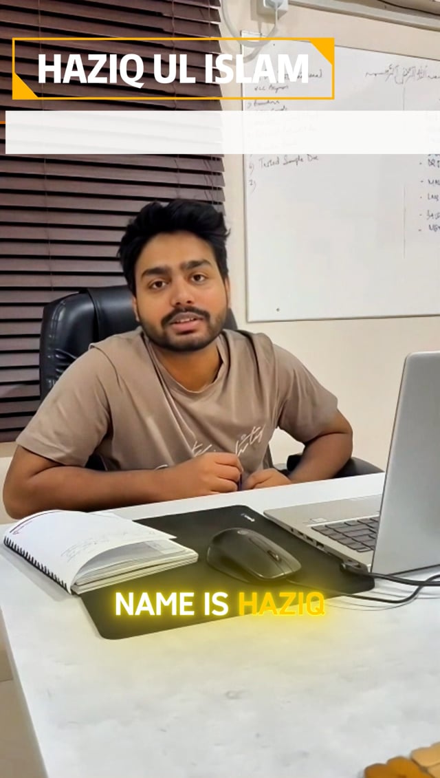 Haziq Ul Islam testimonial