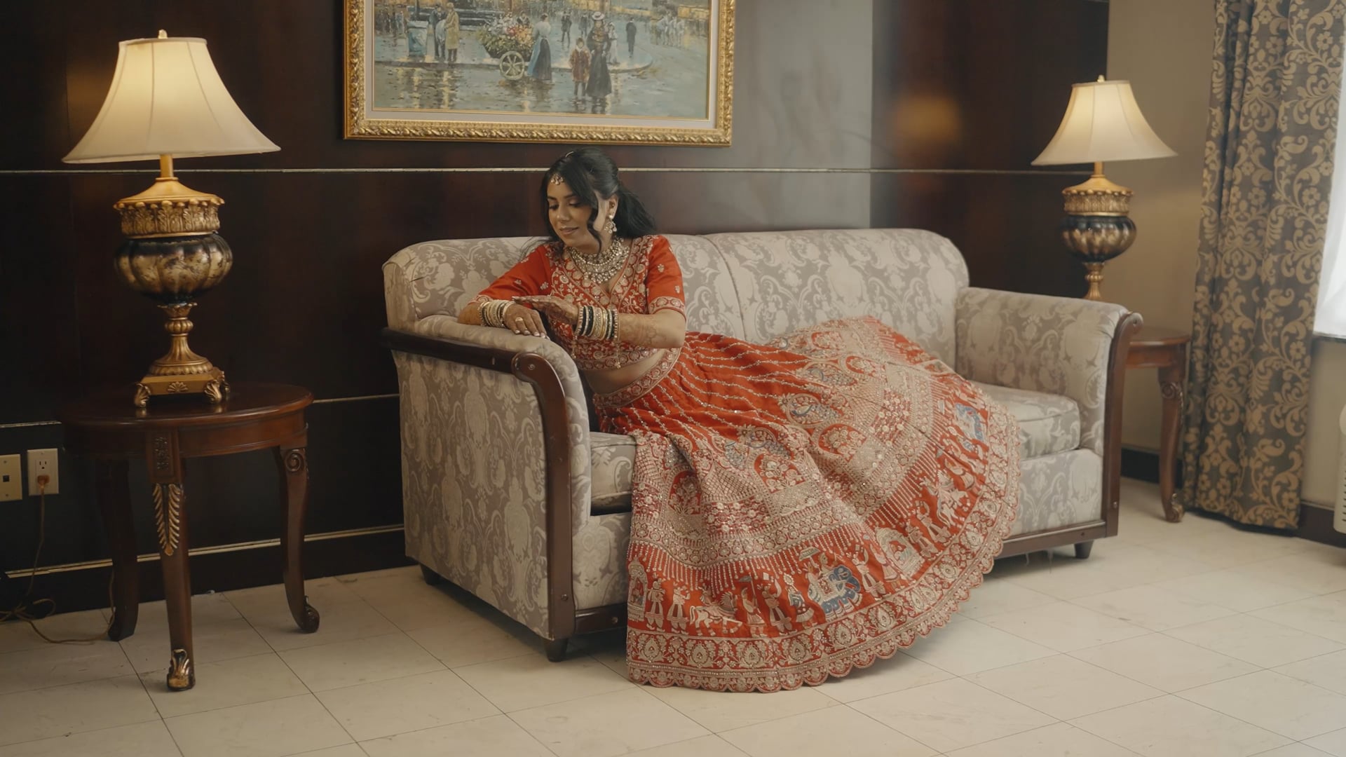 Still from Dhara & Bhavik's next day edit by Happy Soul Films