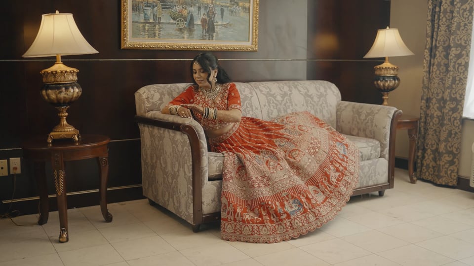 Still from Dhara & Bhavik next day edit by Happy Soul Films, Toronto wedding videographers