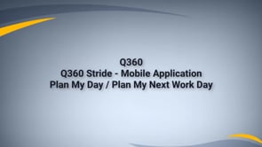 Q360 Stride Mobile App - Plan My Day