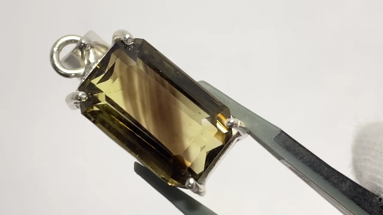 no.106 満月のレモンスモーキー レモン×スモーキークォーツ AAA- ペンダントトップ シルバー925製 NO