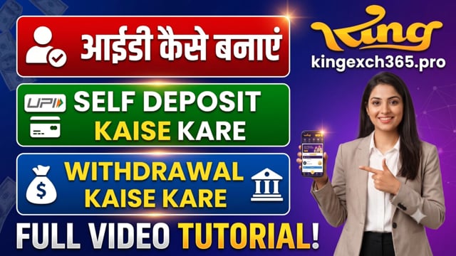 KingExch365 login ID deposit and withdrawal process video guide