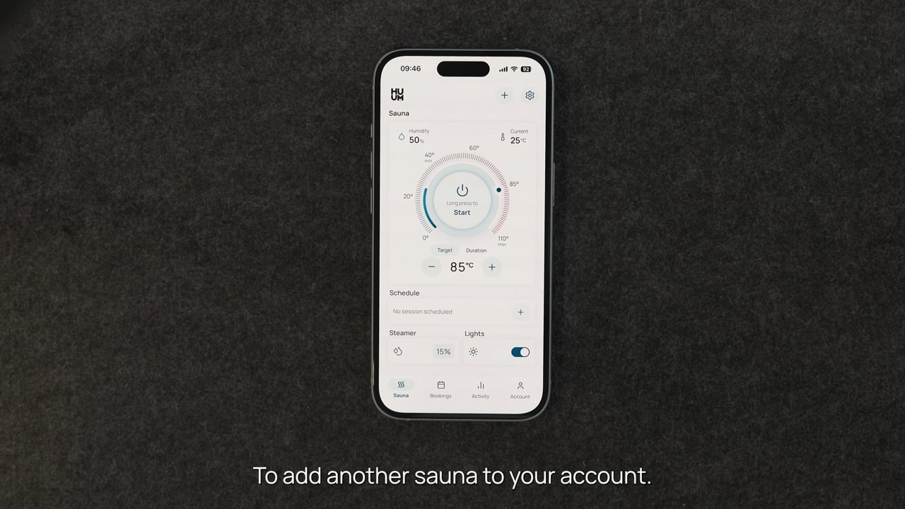 HUUM app - adding another sauna