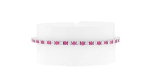 3.00 ct. t.w. Ruby Tennis Bracelet with .25 ct. t.w. Diamonds in Sterling Silver
