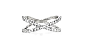 .50 ct. t.w. Lab-Grown Diamond Crisscross Ring in Sterling Silver