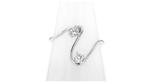 .20 ct. t.w. Lab-Grown Diamond Wavy Ring in Sterling Silver