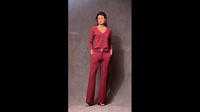 Blusa Malha Boucle Vinho Eloá