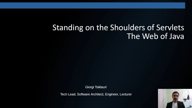 Standing on the Shoulders of Servlets - The Web of Java
