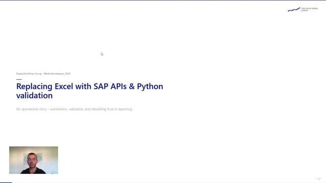 Replacing Excel with SAP APIs & Python validation