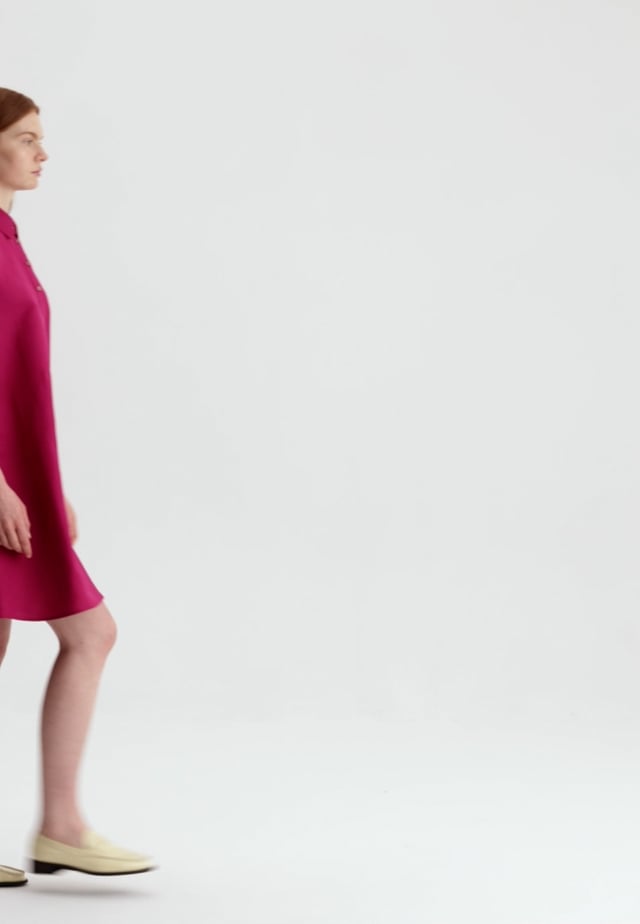 TRAPEZE DRESS WITH LINEN - ZELI video