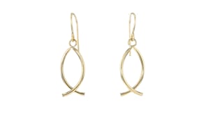 10kt Yellow Gold Fish Drop Earrings