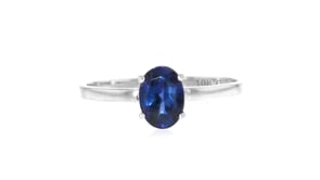 .80 Carat Lab-Grown Sapphire Ring in 10kt White Gold