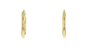 Italian 3mm 10kt Yellow Gold Hoop Earrings
