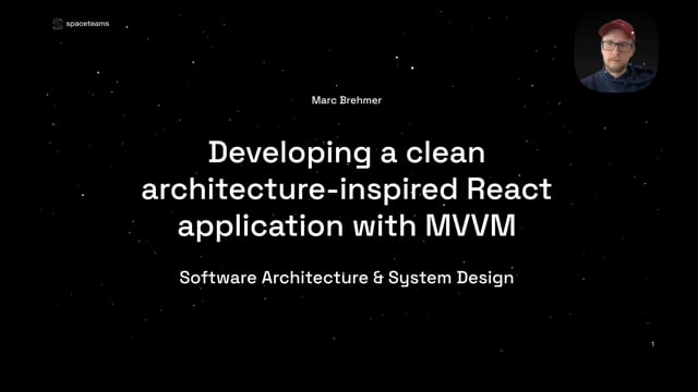 Developing a clean architecture-inspired React application with MVVM