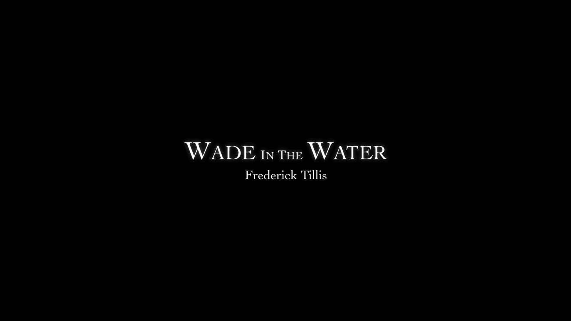 Wade in the Water