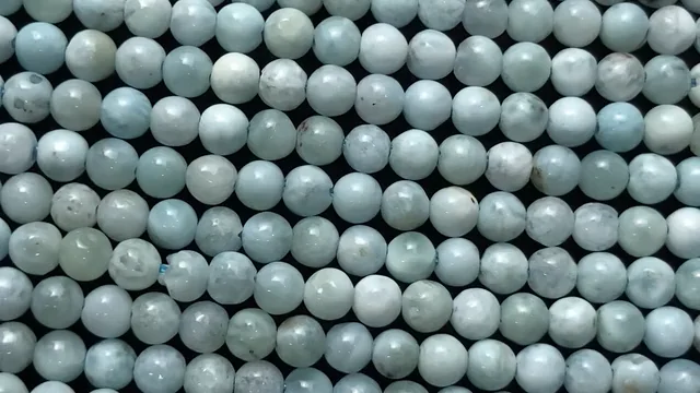 ラリマー AA+ ラウンド3mm 半連/1連(約37cm) - 天然石ビーズ