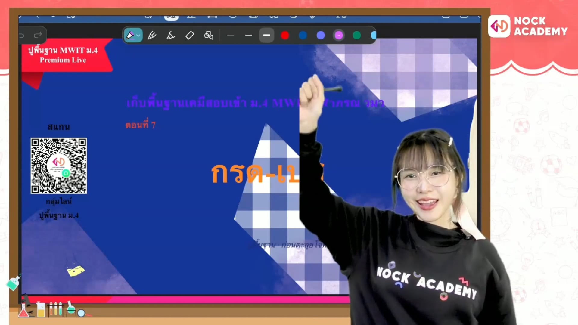 ปูพื้นฐานเคมีก่อนสอบเข้า ม.4 MWIT จุฬาภรณ วมว ตอนที่ 7 กรด–เบส