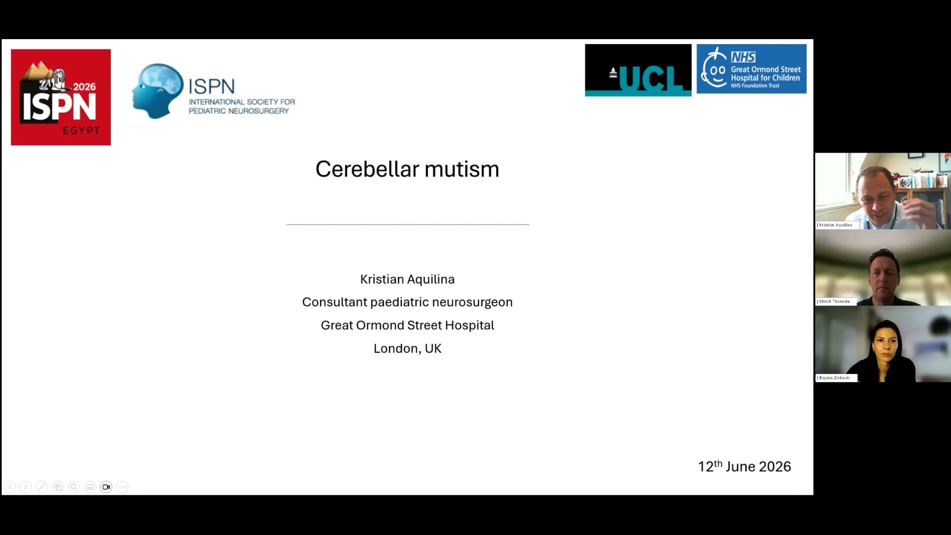ISPN Webinar 6/26 – Neuro Oncology – Cerebellar Mutism