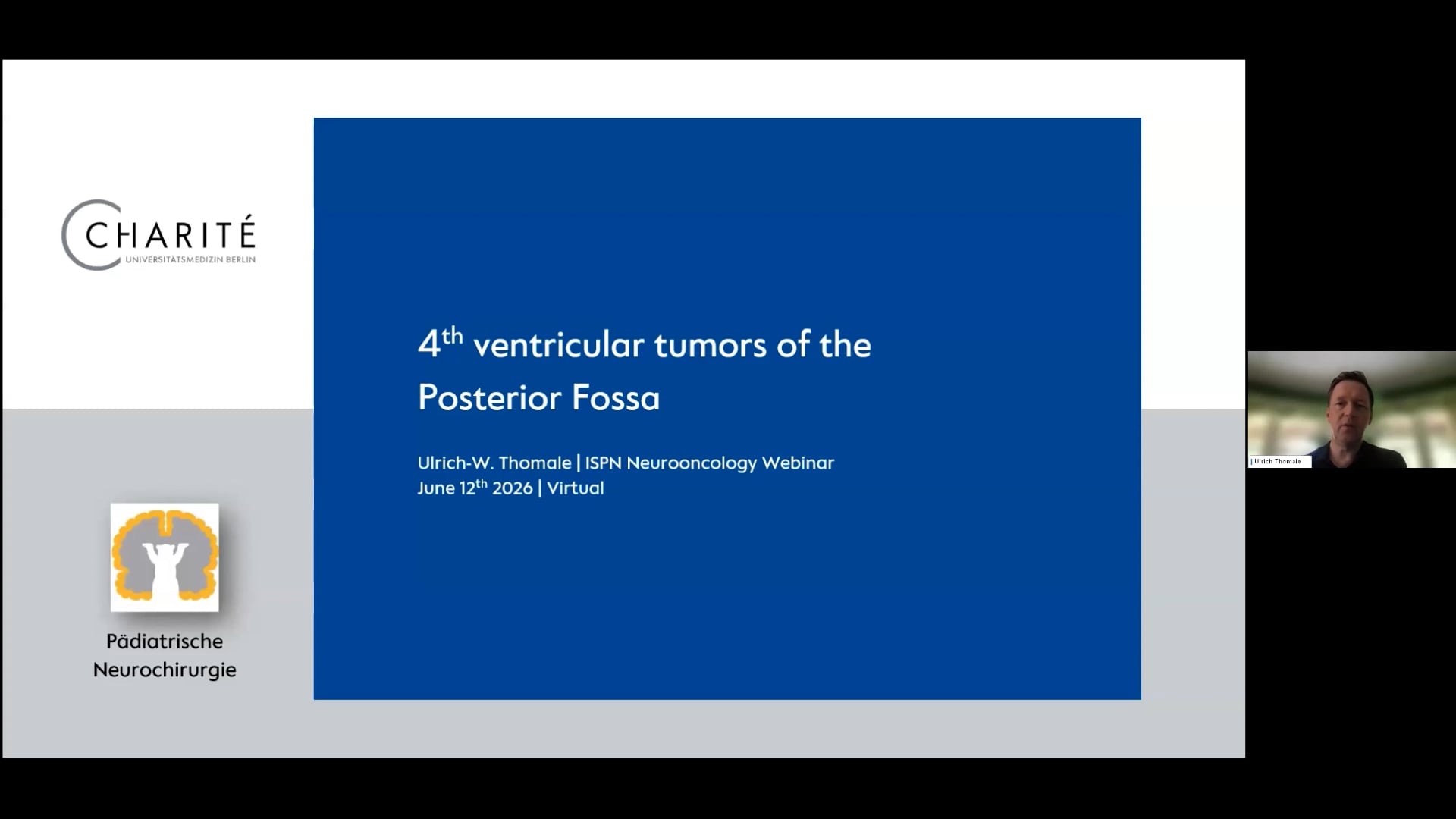 ISPN Webinar 6/26 – Neuro Oncology – 4th Ventricular Tumors of the Posterior Fossa