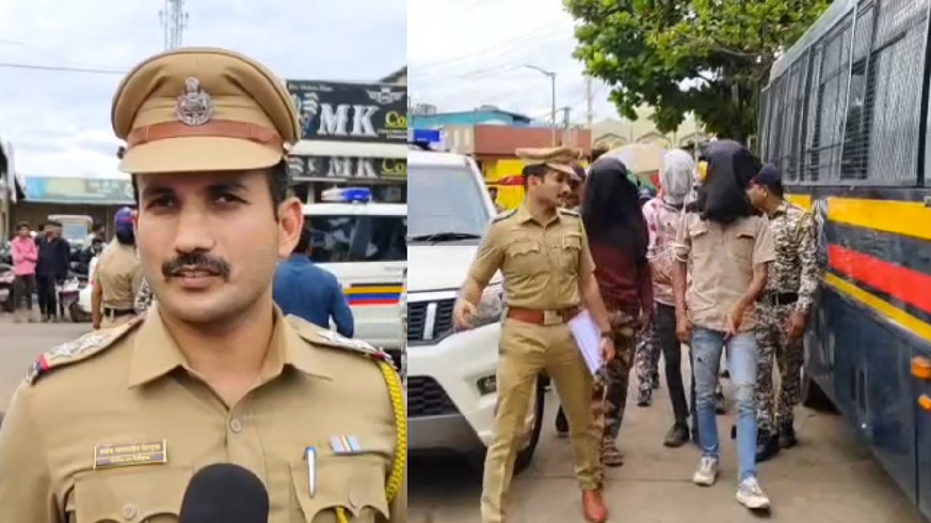 गंजगोलाईत कोयत्याचा धाक दाखवून मोबाईल व रक्कम पळविणाऱ्या आरोपींची पोलिसांनी काढली धिंड