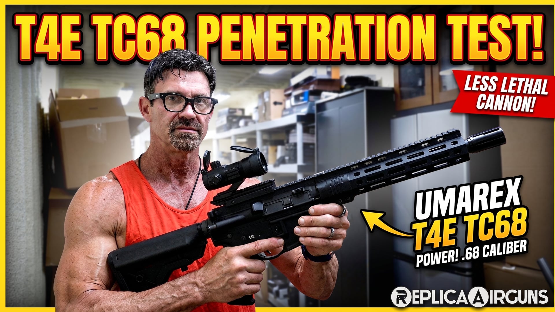 Umarex T4E TC68 Less Lethal Paintball Rifle Penetration Test