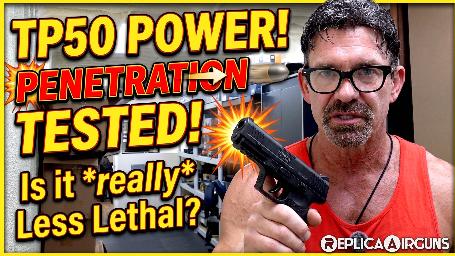 Umarex T4E TP50 Less Lethal Paintball Pistol Penetration Test